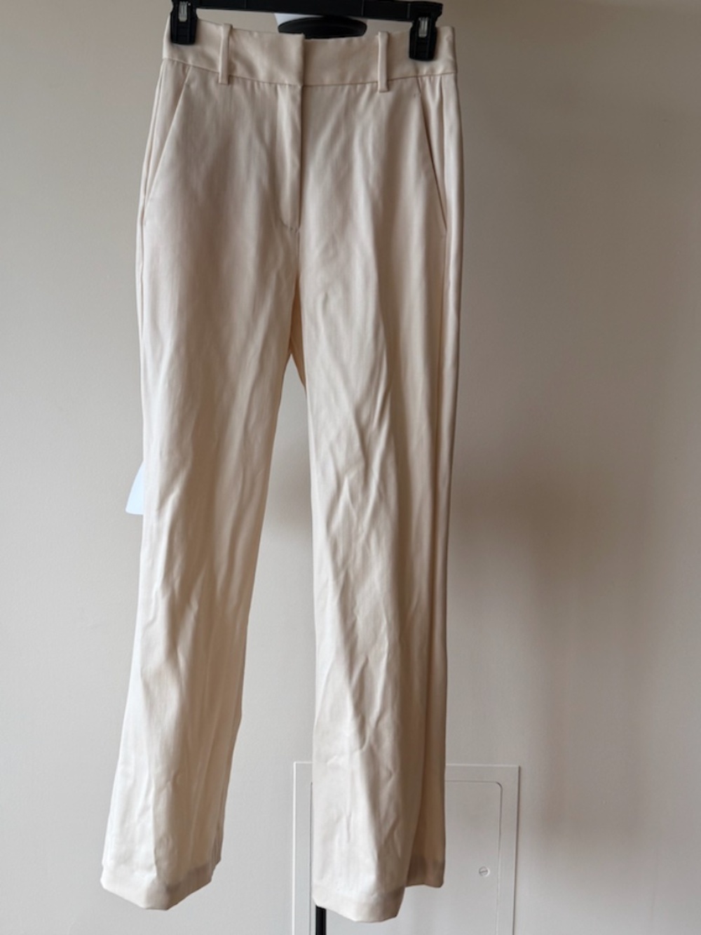 NWT REISS Stretch-Wool Luna Flair Trousers - Ecru 0 - Picture 6 of 16